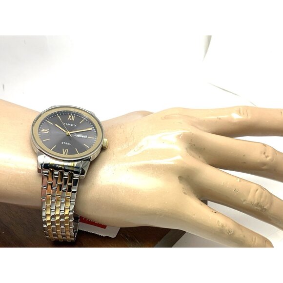 Timex Men's Watch TW2T50500 Quartz Gray Dial Two Tone Stainless Steel 41mm - Picture 5 of 14